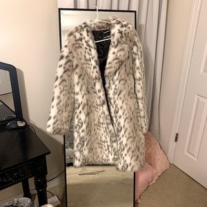 Karl Lagerfield Paris faux fur coat Petite S
